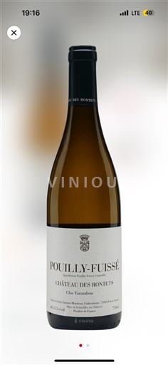 Burgundy Pouilly-Fuissé Château S Rontets Clos Varambon 2020