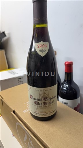 Burgundi Pernand-vergelesses Domaine Pavelot Clos Berthlet 2004
