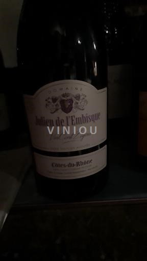 Rhônen laakso Côtes-du-rhône Domaine Julien de l'Embisque Vieil Cent Lignes 2021