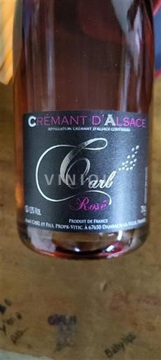 Alsasko Crémant d'Alsace Carl Rosé Neročník