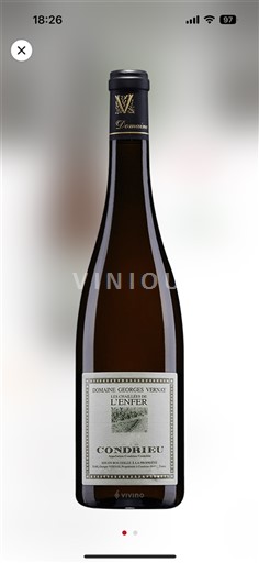 Rhônedalen Condrieu Domaine Georges Vernay Chaillées de l'Enfer 2022