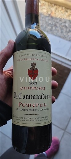 Bordeaux Pomerol Château La Commanderie 2003