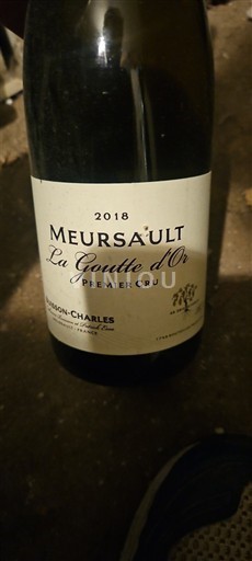 Vin Blanc sec La Goutte d'Or Buisson-Charles 2018 France Bourgogne Meursault AOC Premier Cru