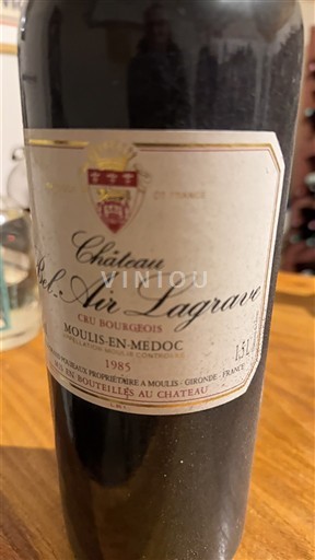 Bordeaux Moulis-en-Médoc Château Bel Air Lagrave 1985