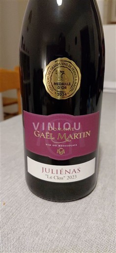 Beaujolais Juliénas Domaine Gaël Martin Le Clos 2023
