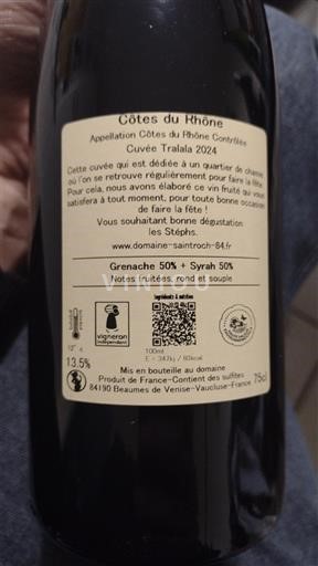 Rhônedalen Côtes du Rhône Domaine Saint Roch Tralala 2024