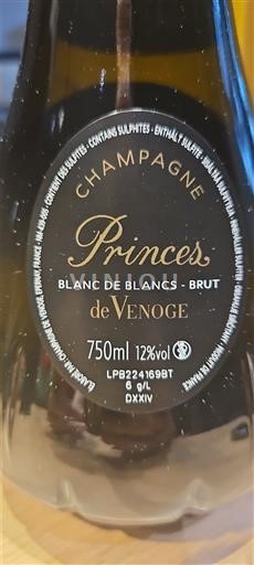 Samppanja De Venoge Princes Blanc de Blancs 2024