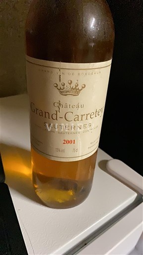 Bordeaux Sauternes Château Grand-Carretey 2001