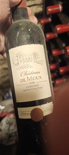 Viner Rouge sec Château Moux 2018 Frankrike Languedoc Corbières AOC