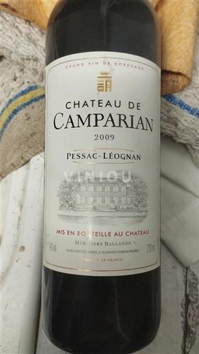 Bordeaux Pessac-Léognan Château Camparian 2009