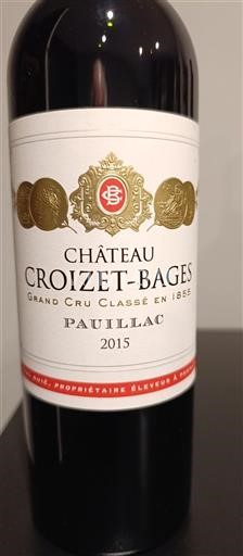 Burdeos Pauillac Grand Cru Château Croizet-Bages 2015