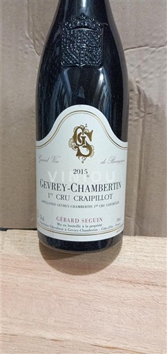 Bourgogne Gevrey-chambertin Premier Cru Gérard Seguin 1er Cru Craipillot 2015