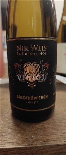 Moselle Mosel Nik Weis St. Urbans-Hof Goldtröpfchen Kabinett 2023