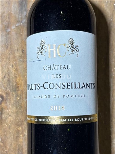 Bordeaux Lalande-de-Pomerol Château Les Hauts Conseillants 2018