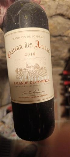 Bordeaux Lalande-de-Pomerol Château S Arnauds 2018