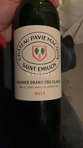 Bordeaux Saint-Émilion Grand Cru Château Pavie Macquin 2017