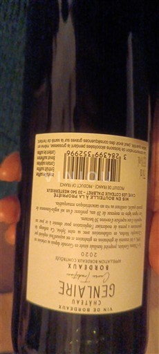 Bordeaux Château Genlaire 2020