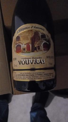 Údolí Loiry Vouvray Domaine Cailleteau L'Élégance d'Automne 2020