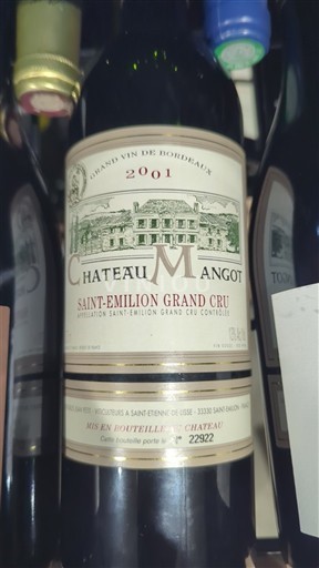 Burdeos Saint-Émilion Gran Cru Grand Cru Château Mangot 2001
