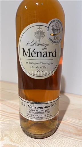 Sud-Ouest Côtes de Gascogne Domaine Ménard d'Or 2012