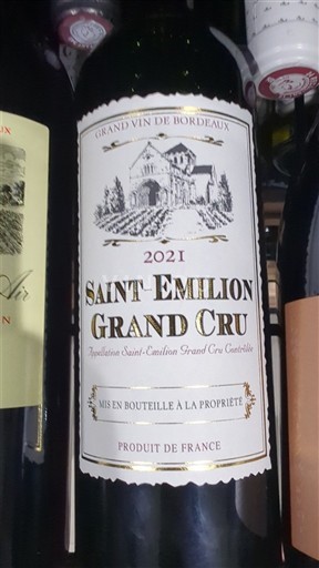 Bordeaux Saint-Émilion Grand Cru Union producteurs saint Emilion 2021