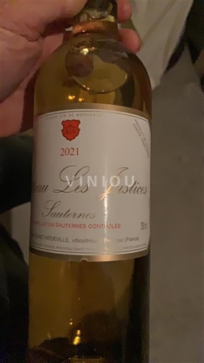 Bordeaux Sauternes Château Les Justices 2021