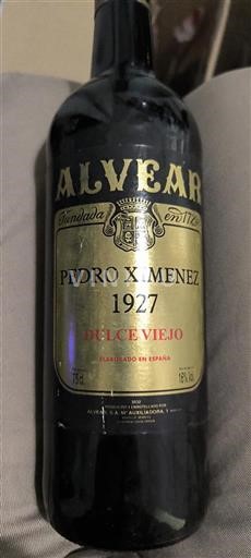 Andalusia Montilla-Moriles Alvear Pedro Ximenez Dulce Viejo 1927
