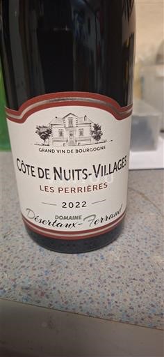 Burgundsko Côte de nuits villages Domaine Disertaux-Ferrand Les Perrières 2022