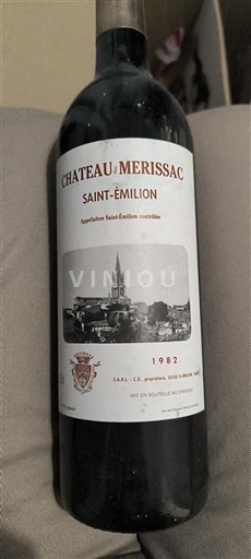 Bordeaux Saint-Émilion Château Merissac 1982
