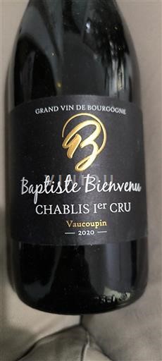 Burgundi Chablis Premier Cru Baptiste Bienvenu Vaucopin 2020