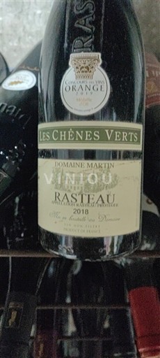 Vallée du Rhône Rasteau Domaine Martin Les Chênes Verts 2018