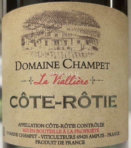 Vallée du Rhône Côte-rôtie Domaine Champet La Viallière 2022