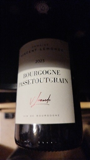 Burgundi Bourgogne-passetoutgrain Domaine Vincent Lemoine Vémande 2023