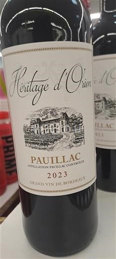 Bordeaux Pauillac Héritage d'Orion 2023