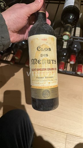 Burdeos Saint-Émilion Gran Cru Grand Cru Clos des Menuts 1986