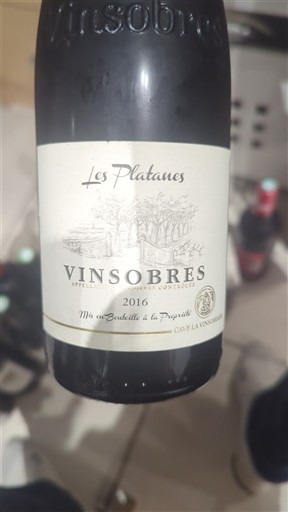 Rhônen laakso Vinsobres Cave La Vinsobraise Les Platanes 2016