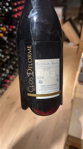 Rhônen laakso Côtes-du-rhône Clos Delorme Ei vuosikertaa