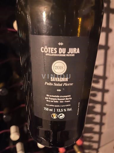 Jura Côtes-du-jura François Rousset-Martin Savagnin Puits Saint Pierre 2018