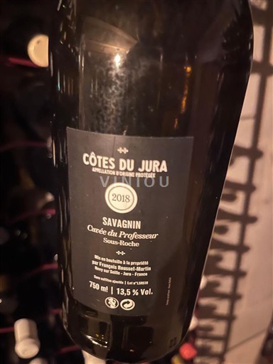 Jura Côtes-du-jura François Rousset-Martin Savagnin du Professeur Sous-Roche 2018