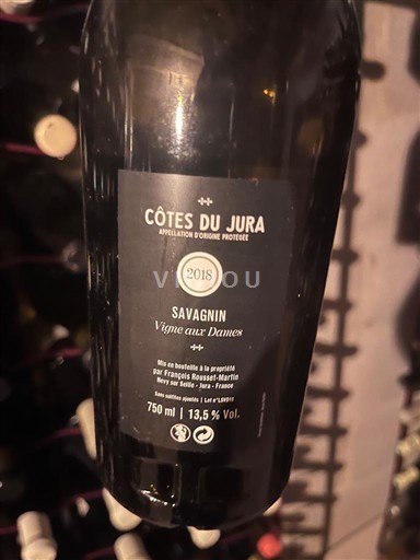 Jura Côtes-du-jura François Boisseau-Martin Savagnin Vigne aux Dames 2018