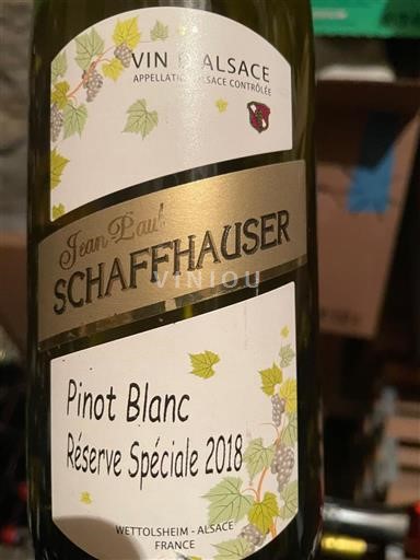 Alsace Jean-Paul Schaffhauser Réserve Spéciale 2018