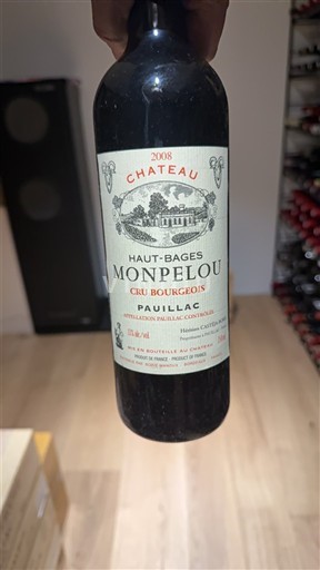 Bordeaux Pauillac Cru Bourgeois Château Haut-Bages Monpelou 2008
