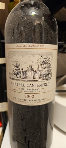 Bordeaux Haut-Médoc Grand Cru Classé Château Cantemerle 2002