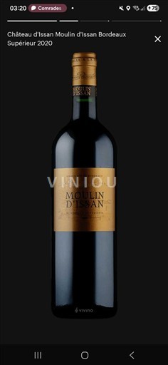 Bordeaux Bordeaux Supérieur Château Issan Moulin d'Issan 2020