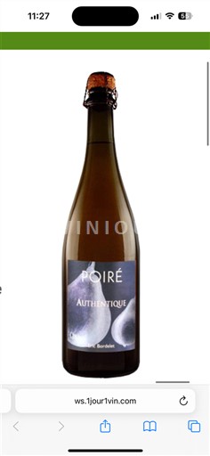 Normandía Eric Bordelet Poiré Authentique 2019