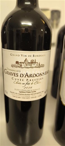 Bordeaux Blaye-Côtes-de-Bordeaux Domaine S Graves d'Ardonneau Prestige 2016