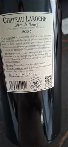 Bordeaux Côtes-de-bourg Château Laroche 2021