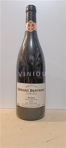 Languedoc et Roussillon Pays d'oc Gérard Bertrand Collection Syrah 2003