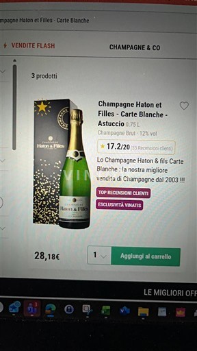 Champagne Șampanie Haton et Filles Carte Blanche Nemilésimat