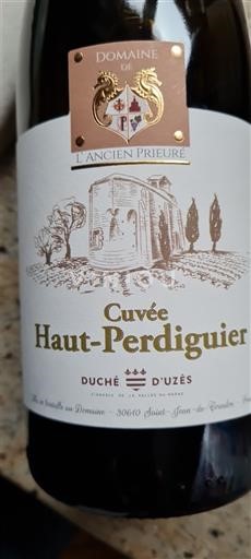 Vinhos Rouge sec Cuvée Haut-Perdiguiér Domaine L'Ancien Prieure Non millésimé França Vale do Ródano Ducado de Uzès AOC